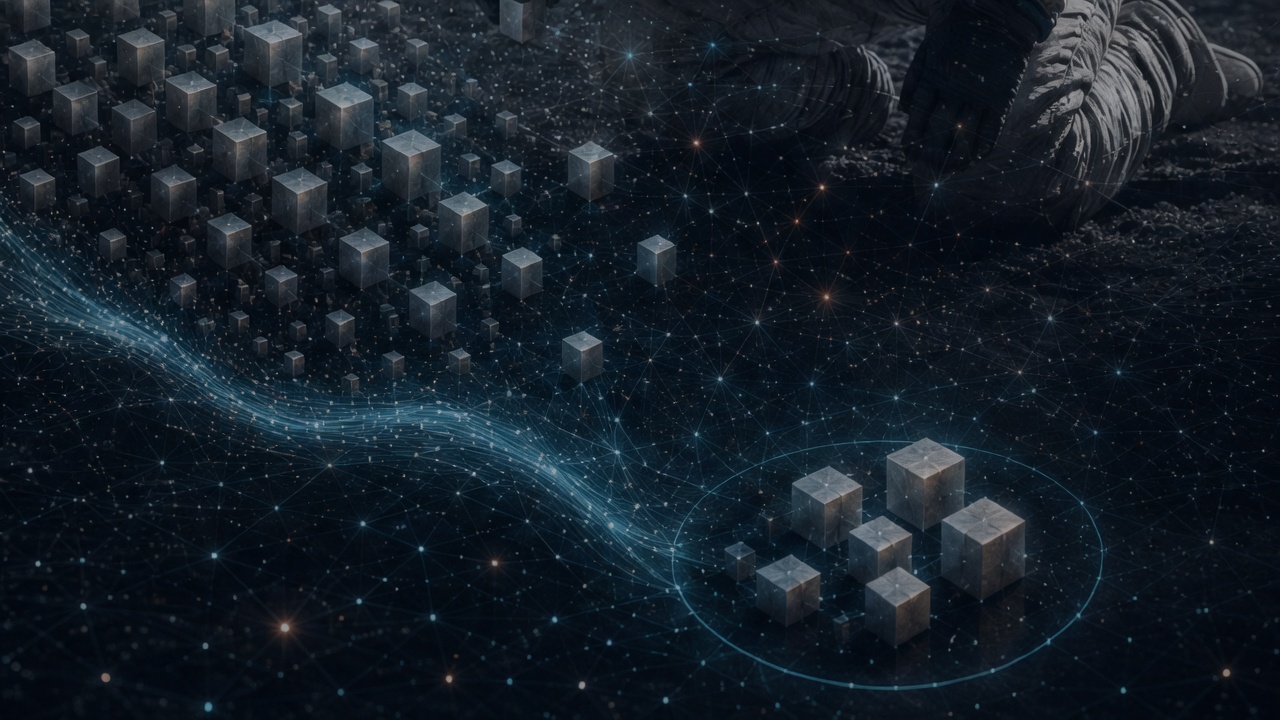 Illustrative field of specialist nodes connected by the mesh router